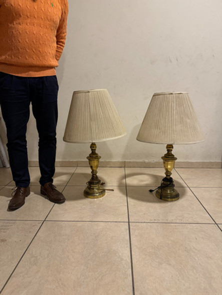 Lamparas De Pie Antiguas De Bronce 1