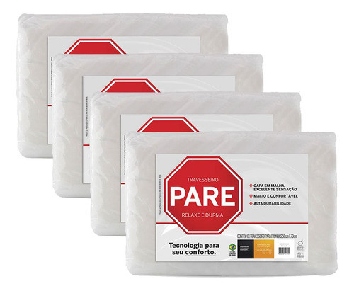 Promo X4 Almohada Pare 100% De Espuma Poliester Suave 0