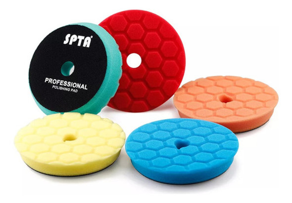 Kit (5) Esponjas Hex Borlas Para Pulido Encerado 5 Pulgadas 1 Kit (5) Esponjas Hex Borlas Para Pulido Encerado 5 Pulgadas 1
