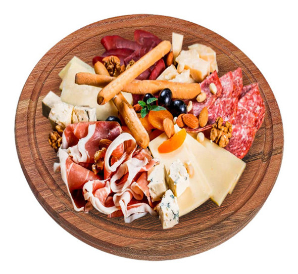 Kit 6 Tábua Bandeja 28 Cm Redonda Petisco Salame Frios Festa 1