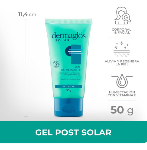 Dermaglós Post Solar Gel Refrescante Resalta Bronceado 50g 1