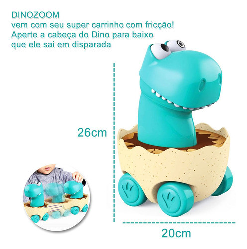 Dinozoom Com Fricção Família Dino Papa Tudo Educativo Bebês 1