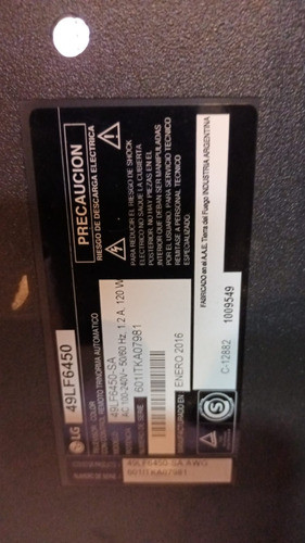 Botonera Y Placa Wifi  Tv LG 49lf6450 1