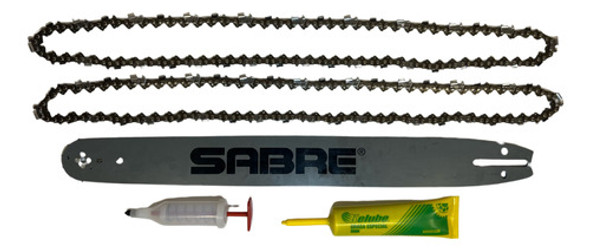 Espada Y 2 Cadenas, Grasa Y Grasera Para Motosierras Chinas 0