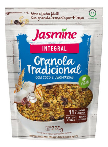 Kit C/ 2 Granola Jasmine Integral Tradicional Sem Glúten Em 0