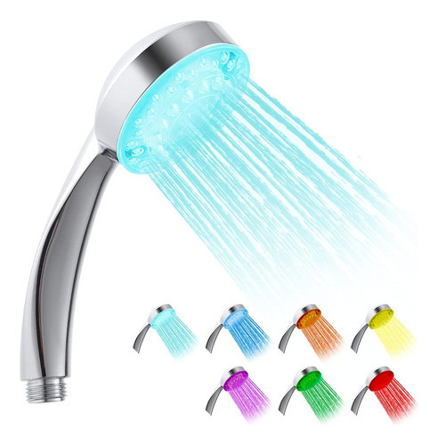 Duchero Con Luces Led Para Baño Ducha Lluviero 7 Colores 0