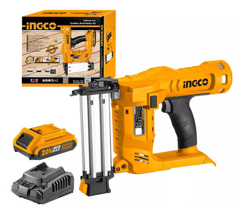 Clavadora Ingco 20v Con Bat Y Cargador, Clavos Hasta 50mm 0