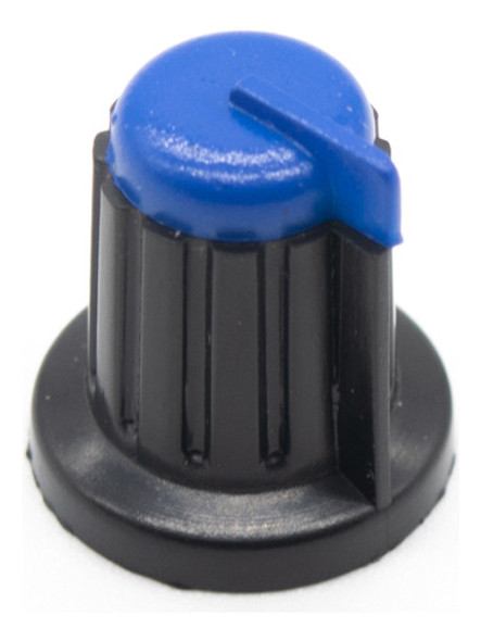 20 Perillas Potenciometro Azul 18mm X 21mm Eje Estriado 0