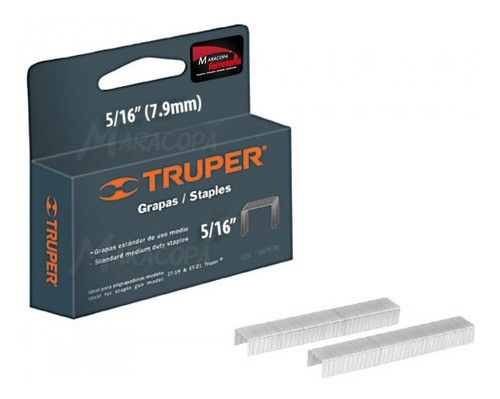 Grapas 5/16 Pulgadas Et-19, Et-21 Grampas Truper Caja 1000u 0