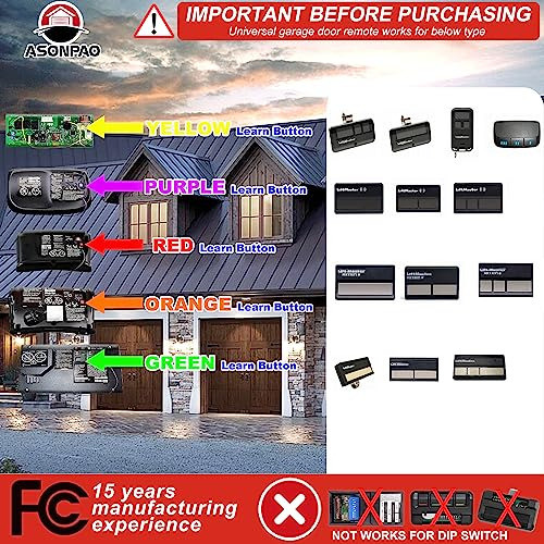 Abridor De Puerta De Garaje Remoto Compatible Con 893lm 891l 1