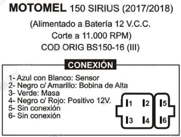 Cdi Motomel Sirius 150 (año 2017-2018) 1