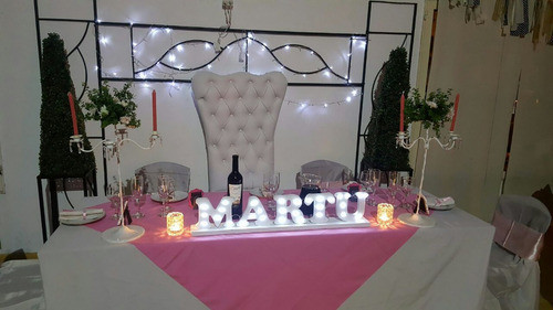 Nombre Luminoso 4 Letras Adorno Candy Bar 1
