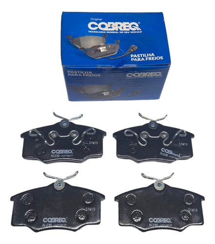 Juego X 4 Pastillas De Freno Vw Gol Ab9 / Gol G3 Cobreq 0