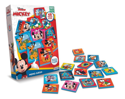 Memo Juego Memoria Disney Mickey Mouse Y Amigos Tapimovil 0