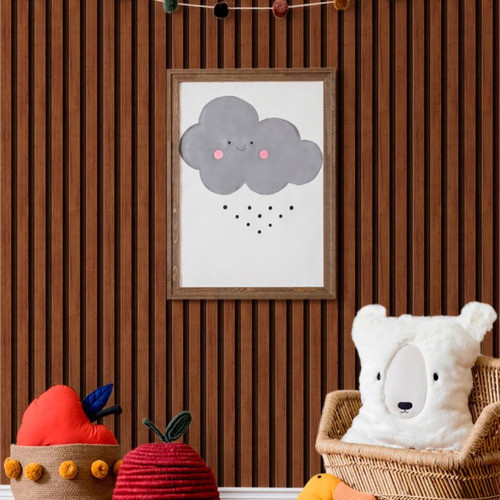 Papel De Parede Adesivo Decorativo Madeira Ripada Canela 1