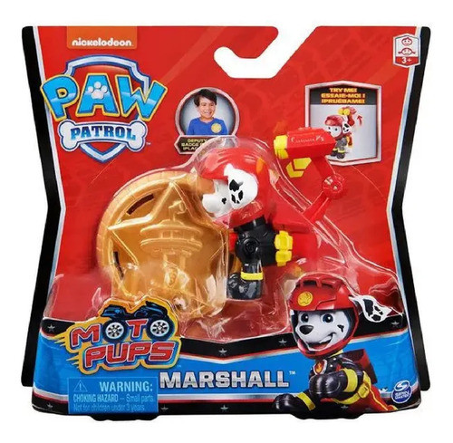 Brinquedo Patrulha Canina Figura Hero Moto Pups Marshall 0