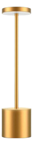Lampara De Mesa Dorada Tactil Recargable Luz Calida Alto 0