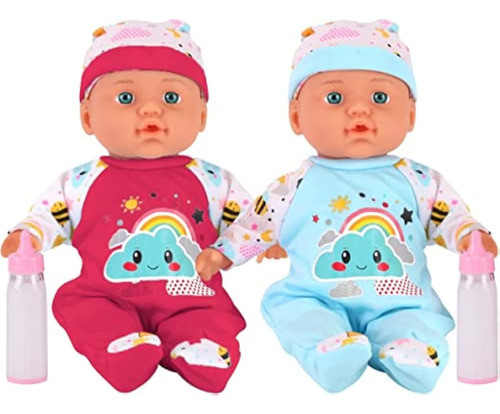 Liberty Imports Juego De 2 Muñecas De Bebé Gemelas 0