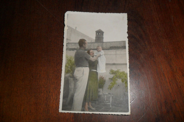 Foto Fotografia Mujer Caballero Bebe Coloreada Torre Techo 0