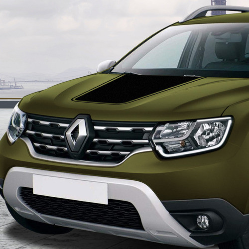 Adesivo Capô Renault Duster Oroch Aplique Preto Acessório 1