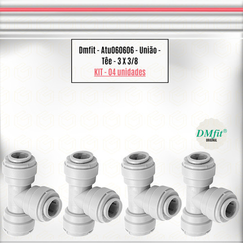 Kit 04 Dmfit - Atu060606 - União - Têe - 3 X 3/8 1