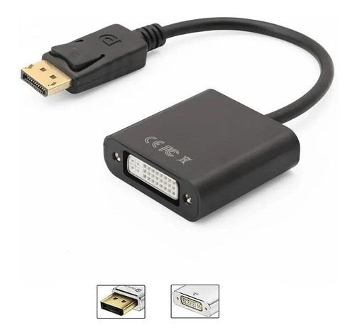 Cabo Adaptador Displayport Macho Para Dvi (24+5) Femea 0