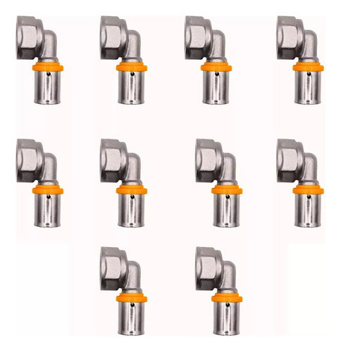 Joelho Pex 90 Femea Para Gas 1/2 X 16 Mm Kit Com 10 Pcs 0