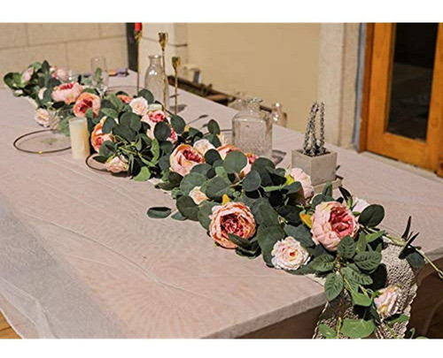 Misspin 2 Piezas Guirnalda De Flores Artificiales Guirnalda 1