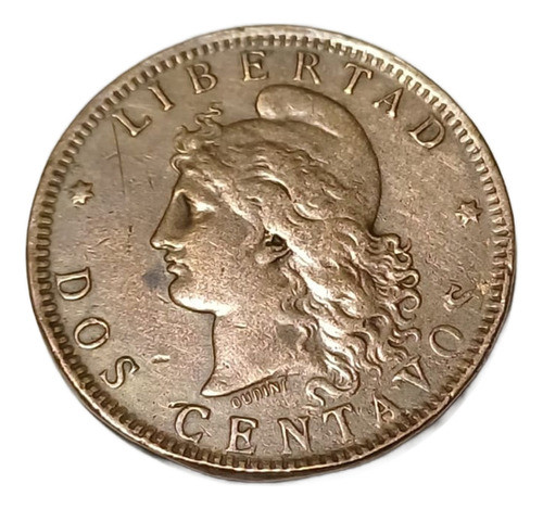 Moneda Argentina Cobre  2 Centavos 1896 Mbe 1