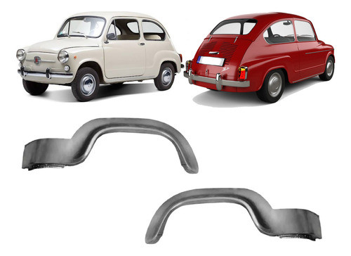Juego Kit Reparaciones Guardabarro Trasero Fiat 600 (x2) 0