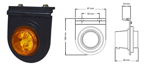 Faro Flexible Electronico Bivoltaje 12v-24v C/4 Led´s Rojo 0