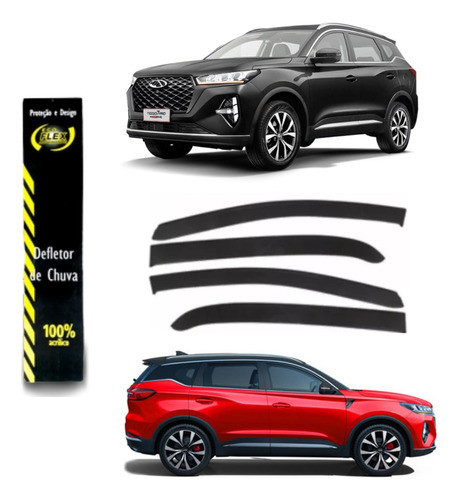 Calha Defletor Chuva Compativel Chery Tiggo 7 Pro 2022 2023 0
