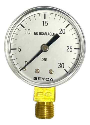 Manometro Beyca Rosca 1/4 Inf Para Oxigeno 30kg Repjul 1