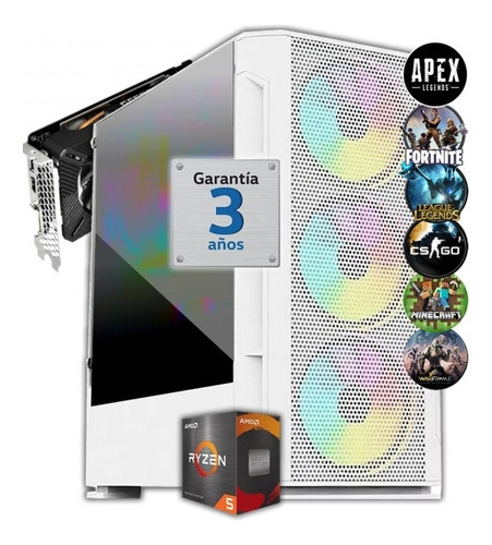 Pc Gamer Amd Ryzen 5 16g Nvme 500gb Rx580 8gb Wifi W10 0