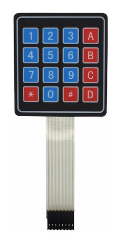 Teclado Membrana Matricial 4x4 Autoadhesivo Nubbeo 1
