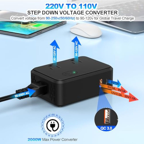 Convertidor De 220 V A 110 V, Convertidor De 1