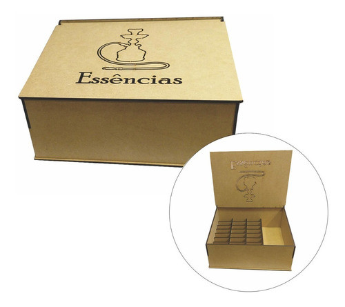 Caixa Essências Narguile Em Mdf Cru 0