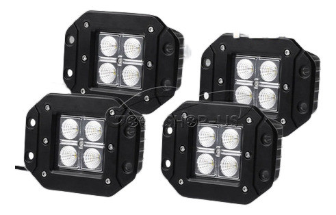 4 X 4  20w Flush Mount Inundación Cubo Offroad Trabajo Led L 0