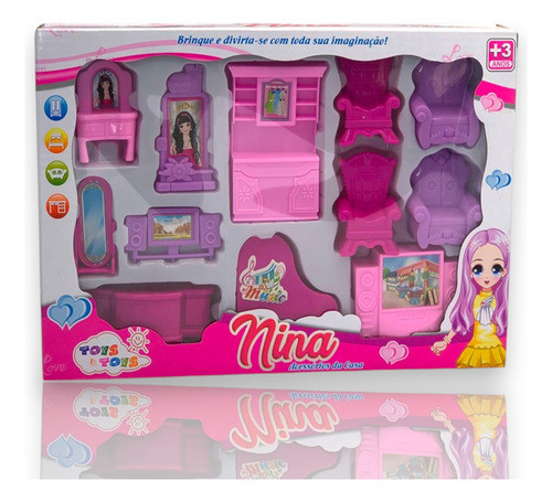 Brinquedo Casa Da Nina Kit 12 Acessórios Toys Penteadeira 0