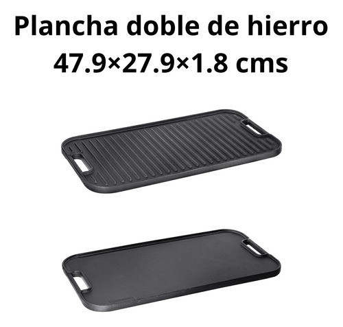 Plancha Doble Hierro Santana 47.9x27.9cm. 1
