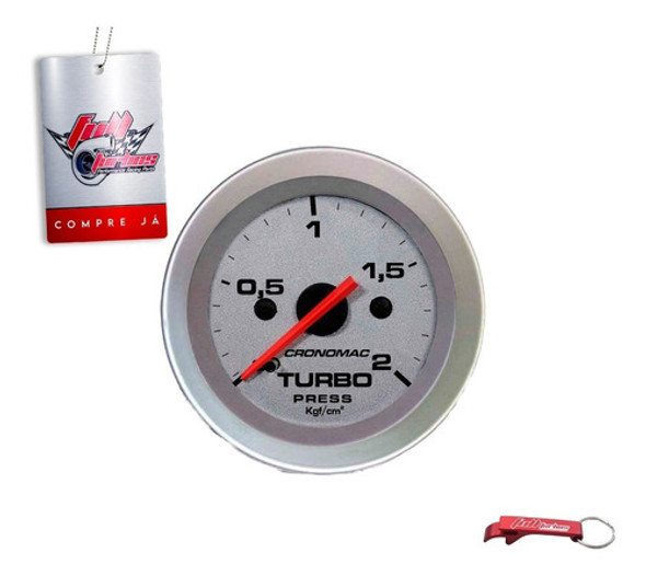 Manômetro Pressão Turbo 52mm Mecânico 2kg Racing 0