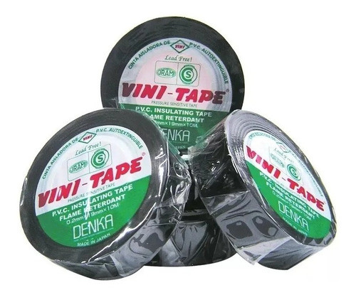 Cinta Aisladora Vinitape X20 Mts Negro X 10 Unid 0