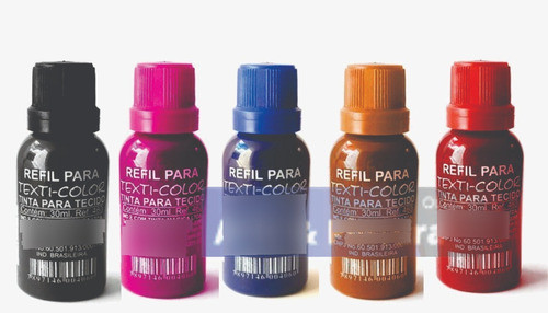 Kit 2x Tinta  Carimbo Tecido Magifix - 30 Ml - 24 Cores  ! 0