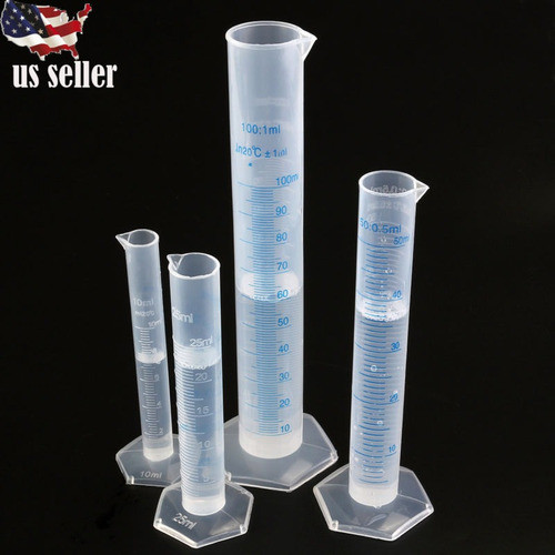 Plástico Mide Cilindro Laboratorio Arte Recta-tipo Tubo De E 0