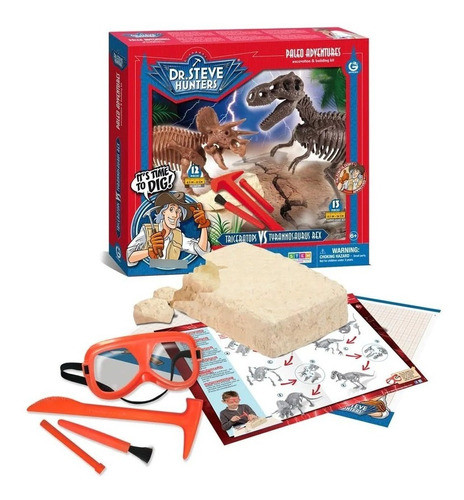 Kit Excavacion Triceratops Vs T-rex Dr Steve Hunters 1