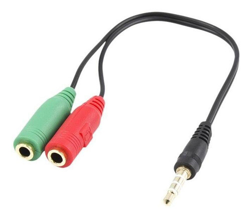 Adaptador Mini Plug 3.5 Mm Splitter Mic Auricular Trrs A Trs 0