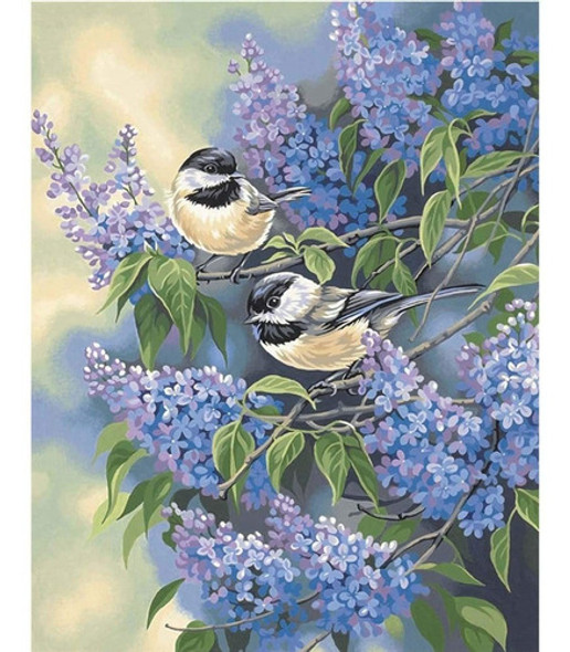 Kit De Pintura Con Diamantes 5d 30x40cm Pajaritos 0