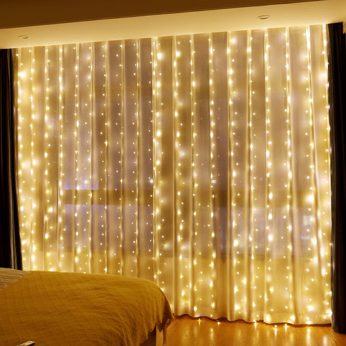 Hxweiye - Paquete De 2 Luces Led De Cortina De 300 Luces Led 0
