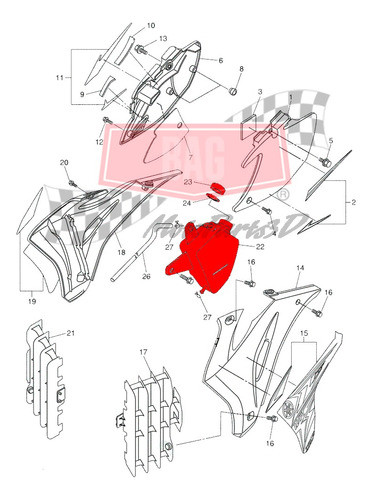 Reservorio Deposito Liquido Refrigerante Yamaha Wr 250f 450f 1