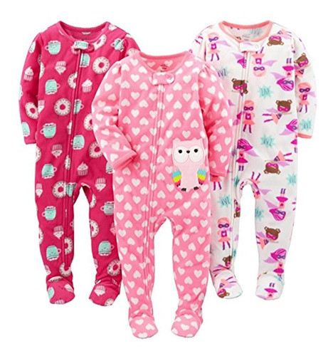 Simple Joys By Carter's Pijamas De Felpa Holgada Para Niñas 0